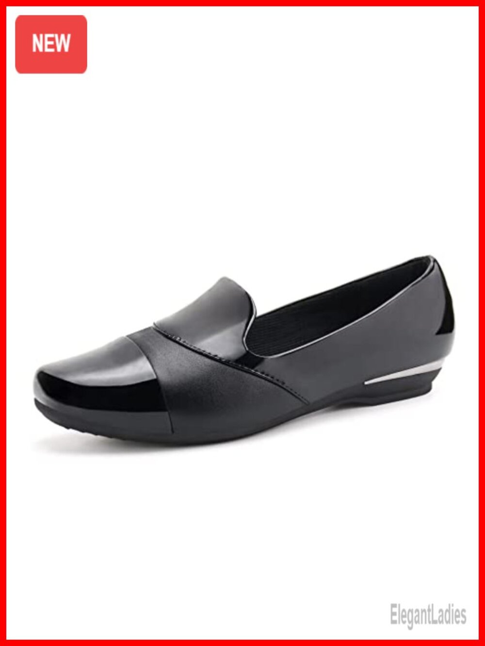 Orthopedic Loafers for Bunions Slip-On Faux Leather Flat Comfort Work Shoes